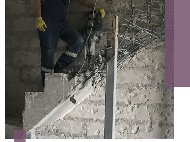 Демонтаж металлических и бетонных лестниц в Тихвине