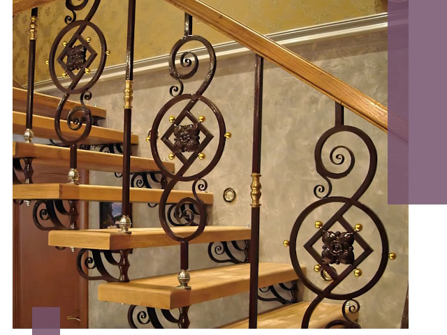 Изготовление кованых лестниц под ключ в Тихвине