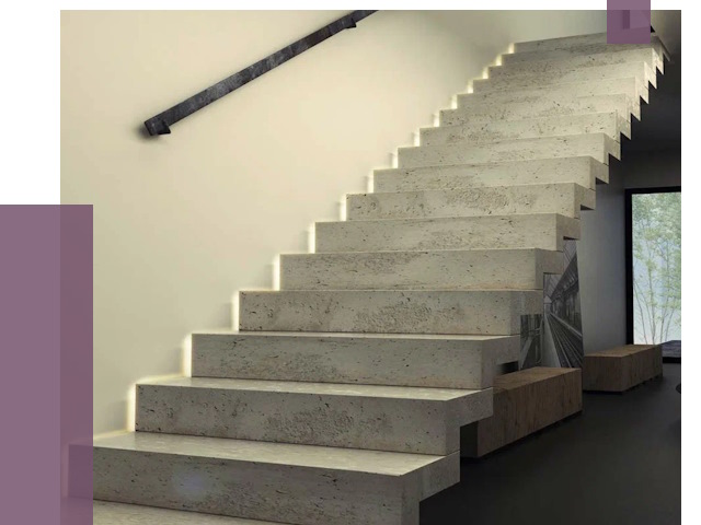 Облицовка бетонных лестниц в Тихвине от 4918 руб/м2