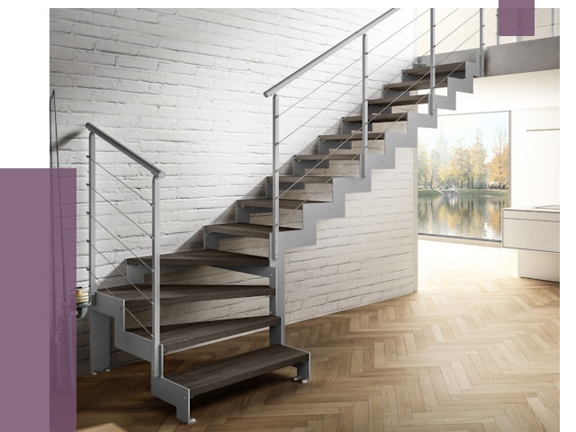 Г-образные лестницы под ключ в Тихвине от 39614 руб. | ПРОЛЁТ-Тхв