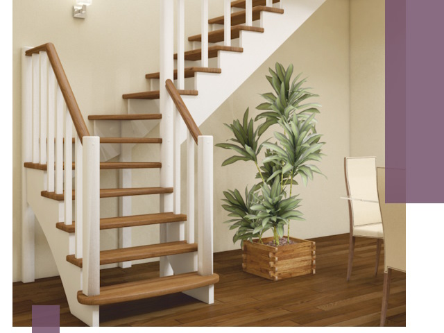 Г-образные лестницы под ключ в Тихвине — изготовление и монтаж