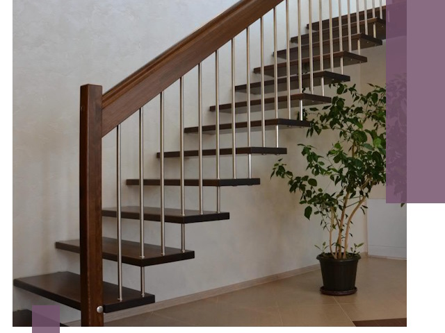 Лестницы на больцах под ключ в Тихвине – изготовление и монтаж