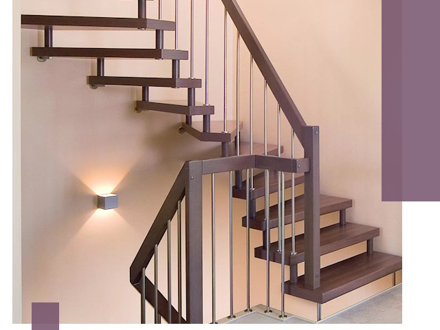 Изготовление лестниц на больцах в Тихвине под ключ