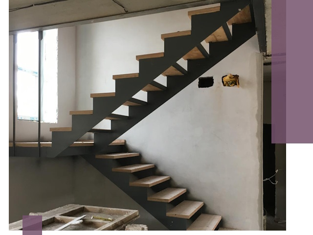 Изготовление лестниц на металлокаркасе в Тихвине от производителя