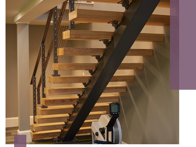 Лестницы на монокосоурах под ключ в Тихвине - изготовление и монтаж