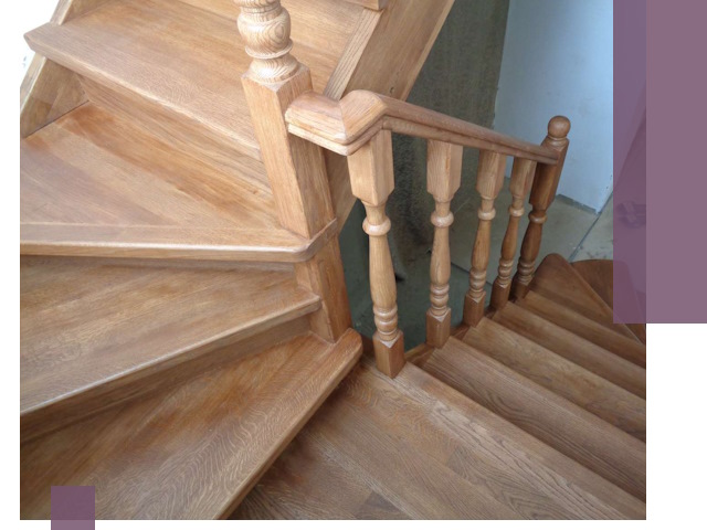 Дубовые лестницы под ключ в Тихвине: изготовление и монтаж