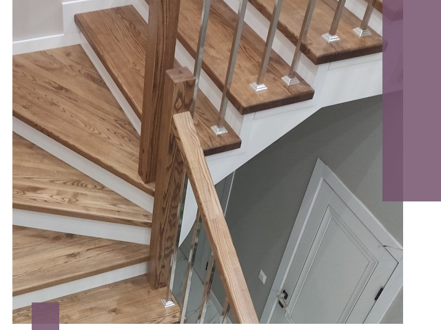 Обшивка металлических лестниц под ключ в Тихвине