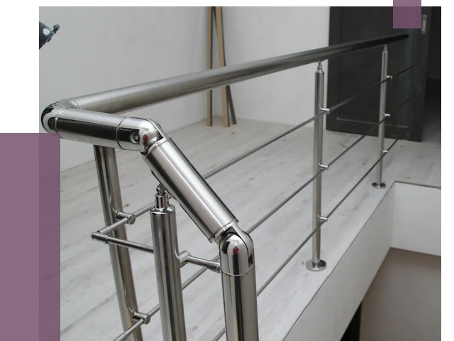 Перила из нержавеющей стали в Тихвине от 9617 руб. под ключ | ПРОЛЁТ-Тхв