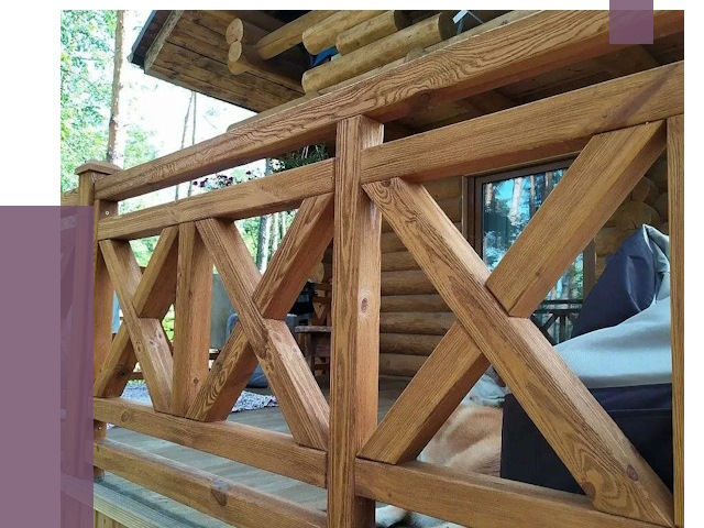 Деревянные перила под ключ в Тихвине от 8196 руб. 