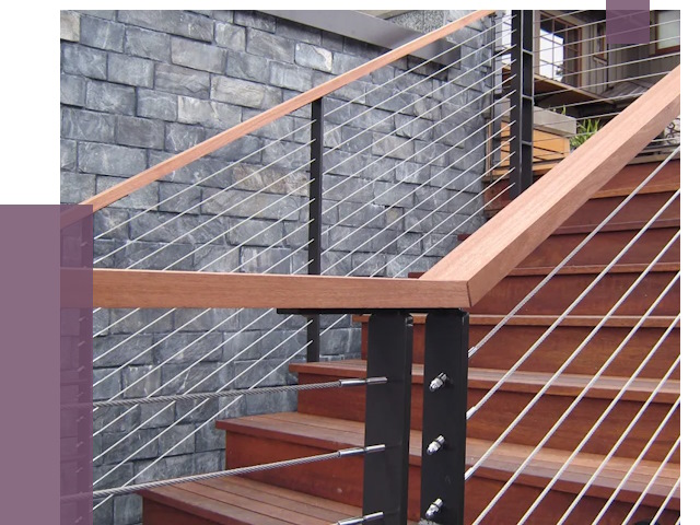 Тросовые перила под ключ в Тихвине от 8305 руб. 