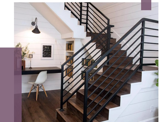 Перила для лестницы в доме в Тихвине от 7923 руб. — ПРОЛЁТ-Тхв