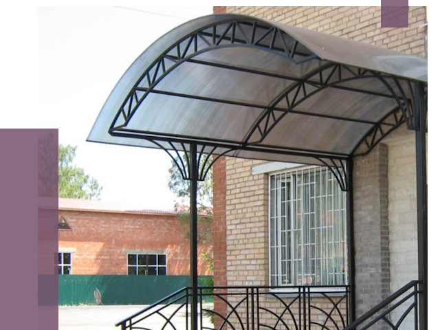 Металлические навесы и козырьки в Тихвине от 13660 руб.