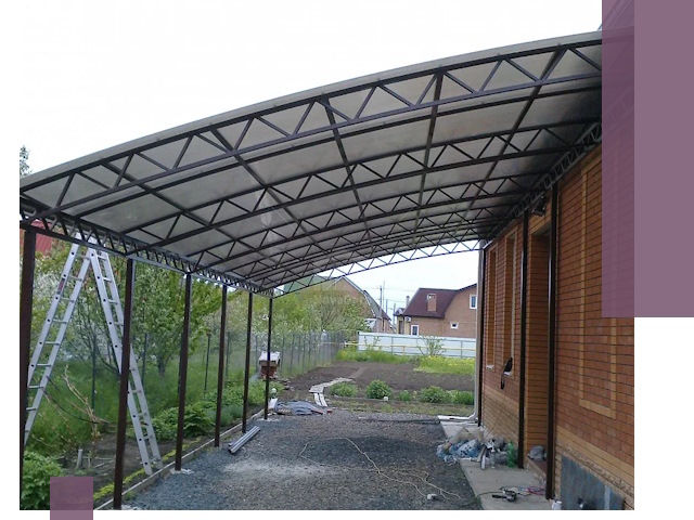 Профессиональный монтаж навесов под ключ в Тихвине