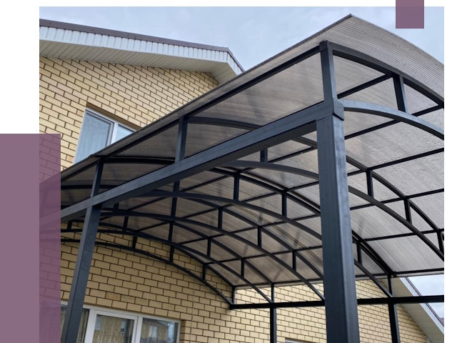 Монтаж козырьков в Тихвине от 12294 руб. | ПРОЛЁТ-Тхв