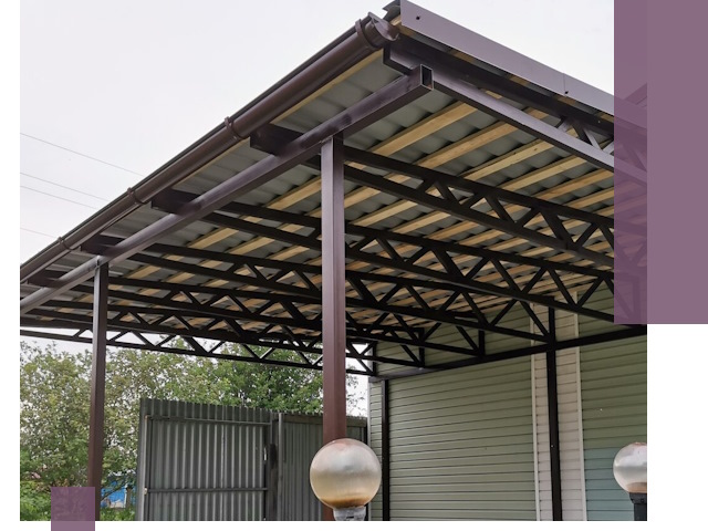 Навесы под ключ в Тихвине: изготовление, монтаж и гарантия