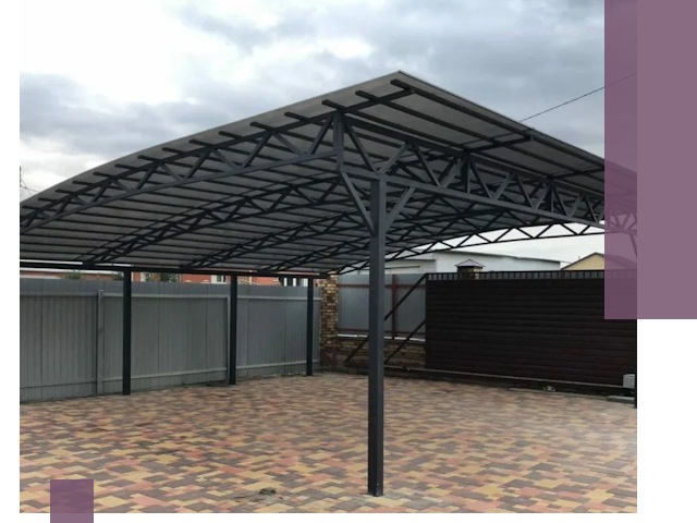 Недорогие навесы под ключ в Тихвине — изготовление и монтаж