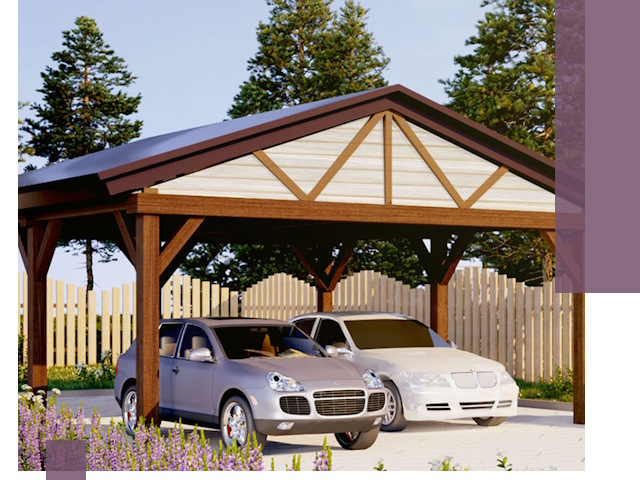 Навесы для автомобиля в Тихвине — изготовление и монтаж