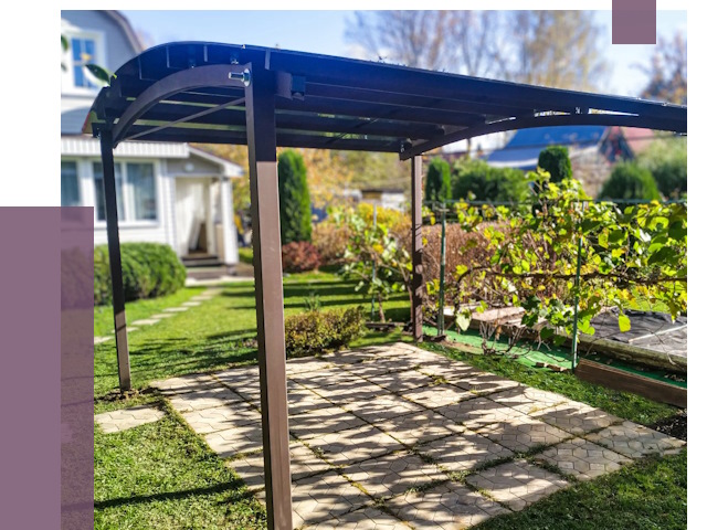 Навесы для дачи в Тихвине от 13605 руб. под ключ — ПРОЛЁТ-Тхв