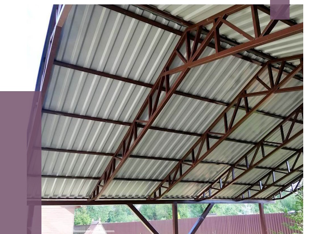 Навесы из профнастила в Тихвине от 7868 руб. | ПРОЛЁТ-Тхв