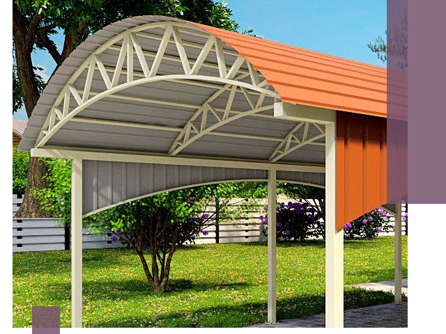 Навесы из профнастила под ключ в Тихвине — установка и монтаж