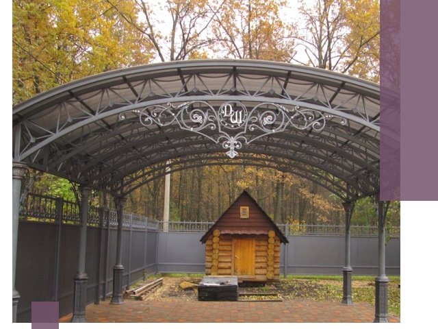 Кованые навесы премиум-класса под заказ в Тихвине