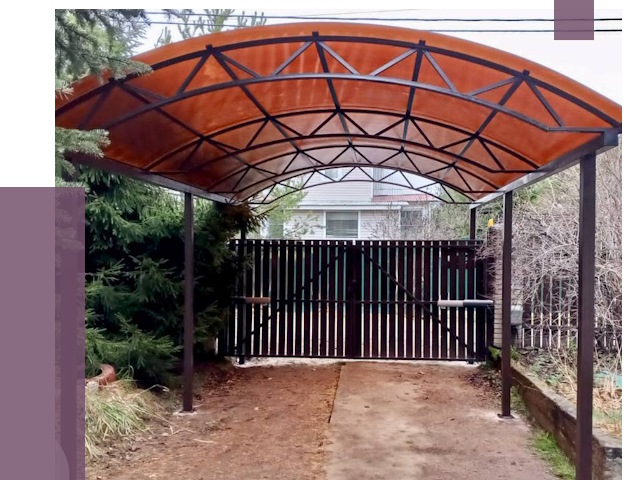 Арочные навесы в Тихвине от 13605 руб. — изготовление и монтаж | ПРОЛЁТ-Тхв