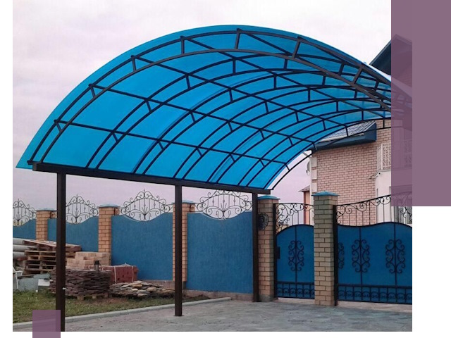Арочные навесы под ключ в Тихвине — изготовление и монтаж
