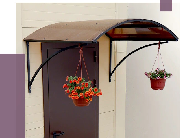 Козырьки над входом в Тихвине от 15846 руб.  | ПРОЛЁТ-Тхв