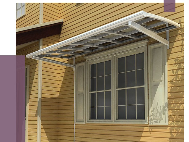 Козырьки над окнами в Тихвине от 8141 руб. — монтаж, покупки | ПРОЛЁТ-Тхв