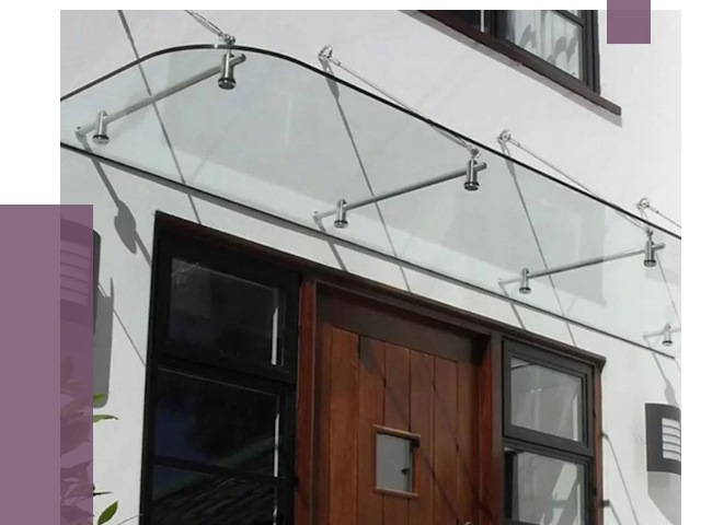 Стеклянные козырьки в Тихвине от 20217 руб. | ПРОЛЁТ-Тхв