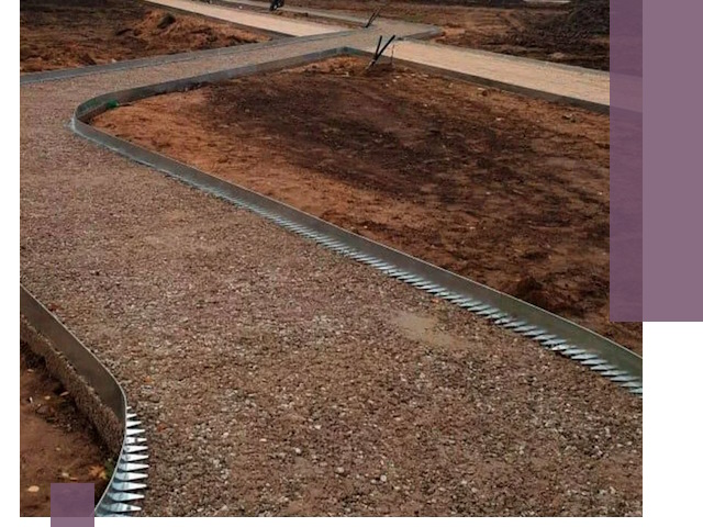 Металлические бордюры под ключ в Тихвине — изготовление и монтаж