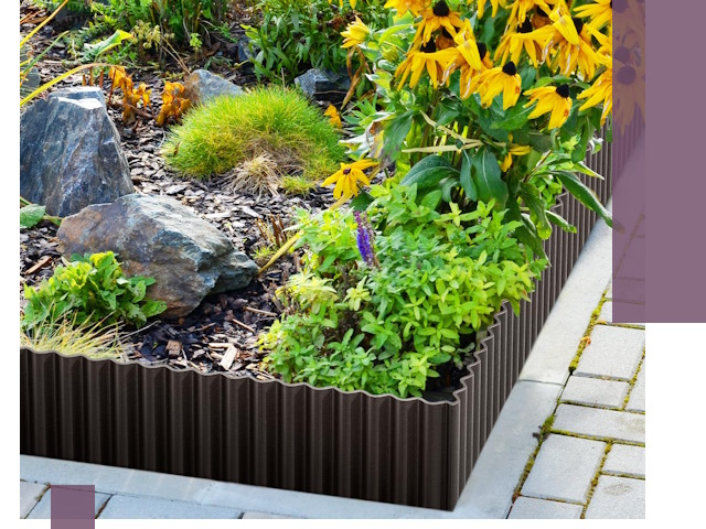 Металлические бордюры для клумб в Тихвине — производство и монтаж